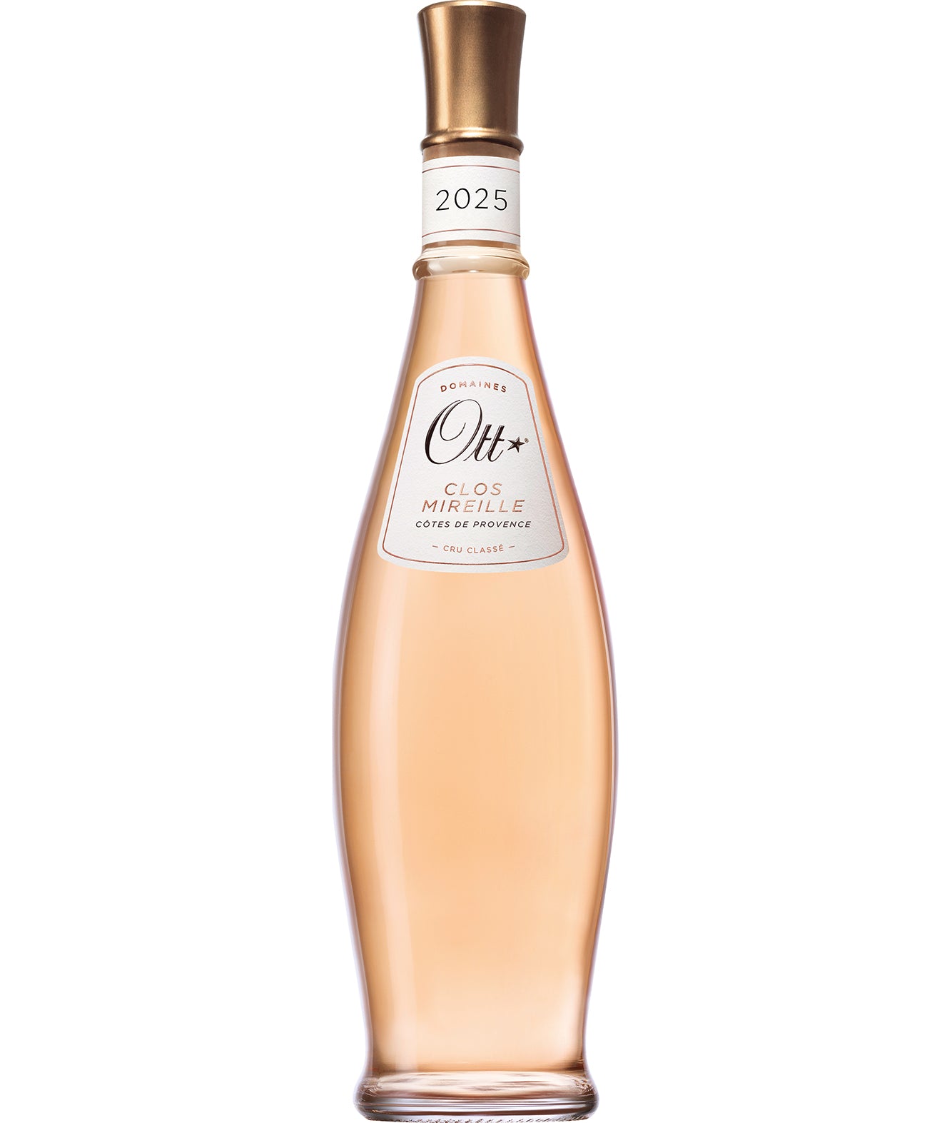 Eine Flasche Domaines Ott Rosé Clos Mireille Jahrgang 2025